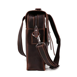 KGEZW Fashion Business Men's Handbag Retro Horizontal Briefcase Men's Bag Diagonal Bag Computer Bag (Color : B, Size : 37 * 28 * 9cm)