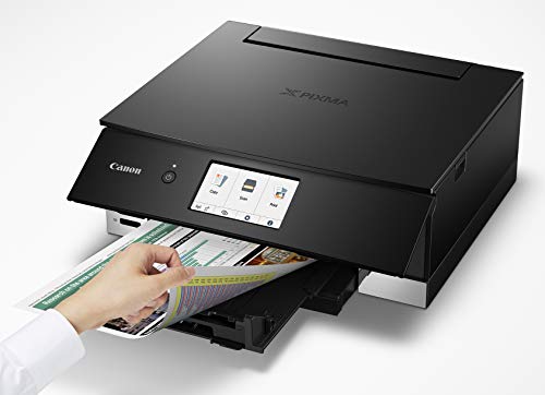 Canon PIXMA TS8320 Inkjet Wireless Color Printer All In One, Copier, Scanner, Black, Amazon Dash Replenishment Ready, Model:3775C002