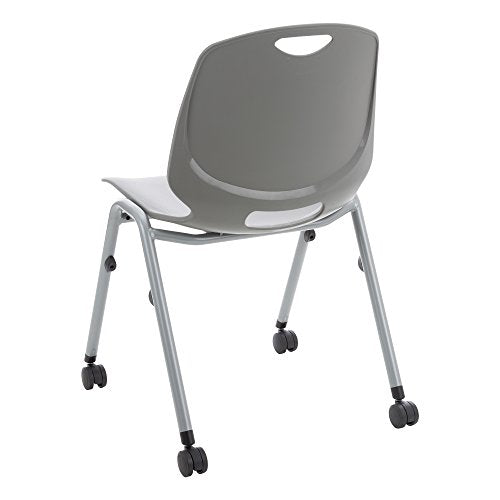 Learniture Graphite Academic Mobile Stack Chair (Pack of 4)