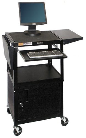 Luxor Steel Computer Workstation with Pull-Out Keyboard - AVJ42KBCDL