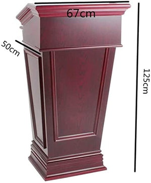 None Portable Floor Lectern Podium Solid Wood - Conference Table & Reception Desk