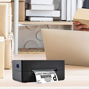 Logia Thermal 300 DPI Label Printer | High-Speed 4x6 & Barcode Printer for Shipping & Postage Labels | Commercial Grade Compatible w/Amazon, eBay, Etsy, Stamps.com etc. - Fanfold and Roll Label Holder
