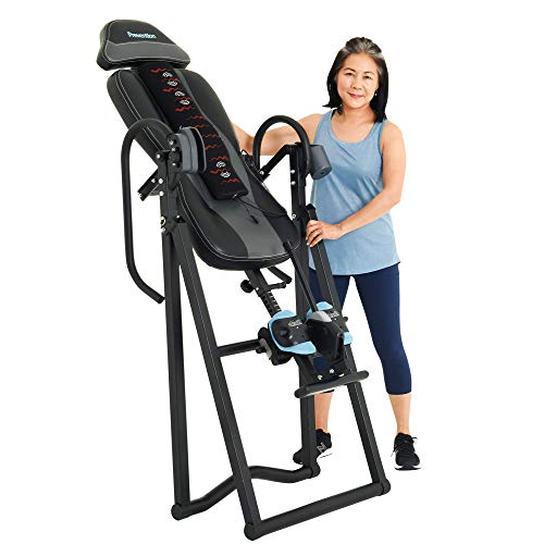 Prevention Inversion Table UL Certified with Heat and Massage Therapy, Grey/Light Blue