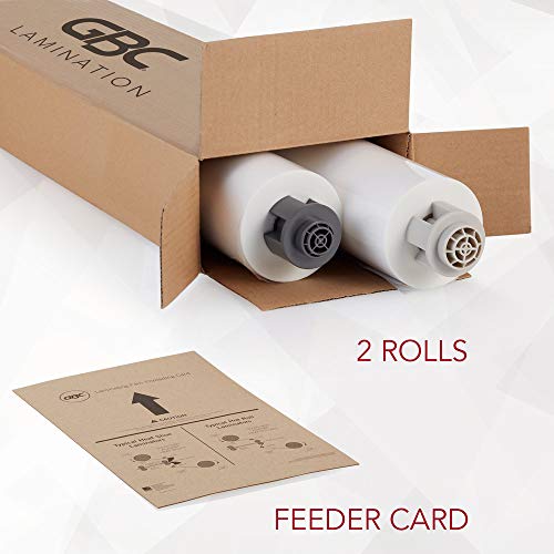 GBC Thermal Laminating Film, Rolls, Nap I, Ultima 65 Ezload, 1.5 Mil, 27" x 500', 2 Pack (3126061EZ)
