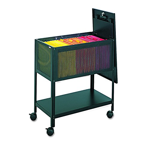 Safco Products 5351BL Mesh Tub File with Locking Top, Letter Size, Black