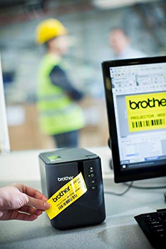 Brother P-Touch PT-P900W Industrial High Resolution Laminate Label Printer with Wi-Fi, Up to 36mm Labels, 360 dpi, 3.1 IPS, Standard USB 2.0, Serial, Built-in Wi-Fi