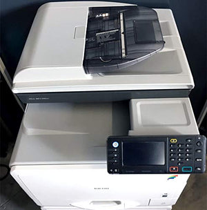 Ricoh Aficio MP C305SPF Letter.Legal-Size Color Laser Multifunction Printer - 30PPM, Copy, Print, Scan, Auto-Duplex, 1 Tray