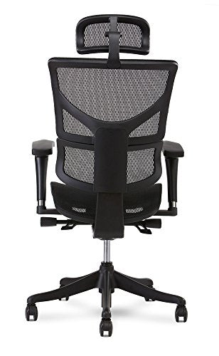 X Chair X1 Task Chair, Black Flex Mesh with Headrest