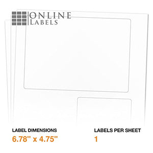 Online Labels 6.78 x 4.75 and 3.5 x 3.75 Shipping Labels - Compatible with USPS Click-N-Ship - Pack of 2,000 Sheets - Inkjet/Laser Printer