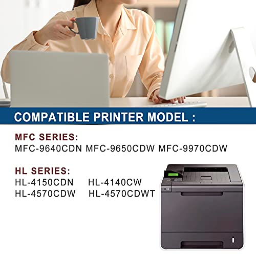 4 Pack TN315 TN-315 Compatible TN-315BK TN-315C TN-315M TN-315Y High Yield Toner Cartridge Replacement for Brother MFC-9970CDW 9650CDW HL-4140CW 4150CDN Printer(1BK+1C+1M+1Y).