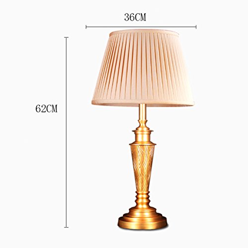 HZB American Simple Full Copper Table Lamp Living Room Bedroom Bedside Pure Copper Lamps And Lanterns Modern Creative Fashion Study