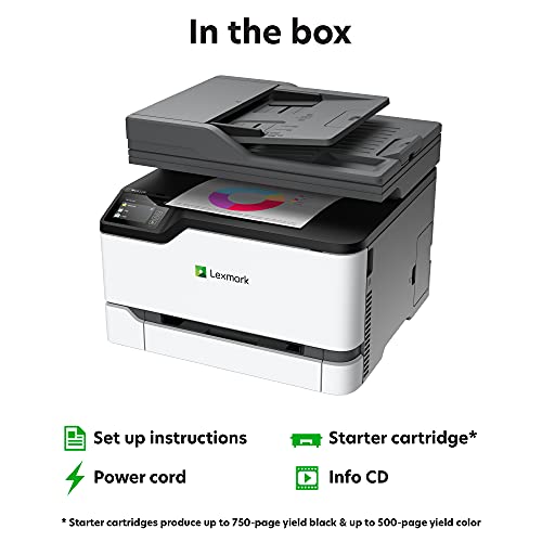 Lexmark MC3326i Colour Multifunction Laser Printer with Print, Copy, Scan and Wireless Capabilities, Two Sided Printing with Full Spectrum Security and Prints Up to 26ppm (40N9660)