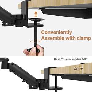 JOY worker Clamp-on Adjustable Armrest for Desk, Ergonomic 360°Rotating Elbow Cushion Pad with 5-Level Height, Above Desk Extension Platform Arm Support for Left/Right Hand