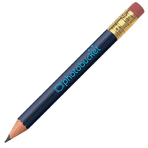 Personalized Round Golf Pencil with Eraser Printed with Your Company/School Name/Logo or Message - 1440 QTY