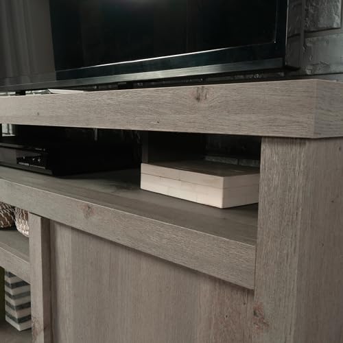 Sauder Cannery Bridge Credenza, Mystic Oak Finish, L: 59.76" x W: 16.54" x H: 26.89