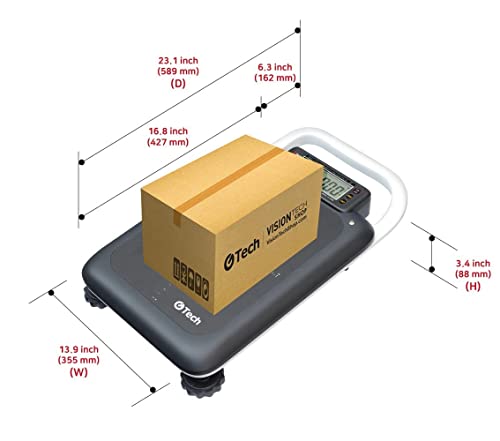 VisionTechShop GTech GL-6300L Portable Bench Scale, 300lbs Capacity with Dual Range, Reading 0-150 x 0.05lbs/150-300 x 0.1lbs, Lb/Kg Switchable, NTEP Legal for Trade