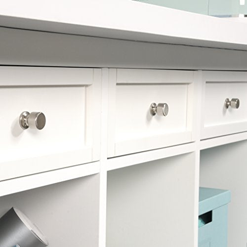 Sauder 421420 Craft Pro Series Work Table, L: 60.00" x W: 30.00" x H: 35.98", White finish