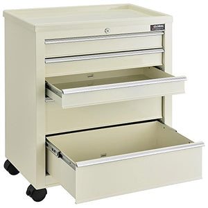 Medical Bedside Cart, 5-Drawer, Key Lock, Beige, 24-1/2"L x 13-1/4"W x 29" H