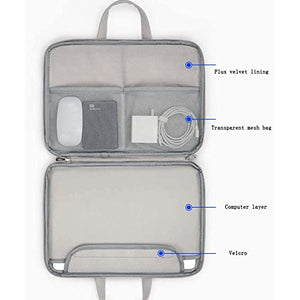 SFFZY PU Leather Laptop Bag Portable Waterproof Notebook Bag Sleeve Handbag Women Men (Color : B, Size : 17-inch)