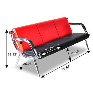 Bestmart INC 3-Seat Office Reception Sofa (RED)