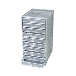 QSJY File Cabinets Wrought Iron Network File Cabinet with Drawer and Storage Organizer Box