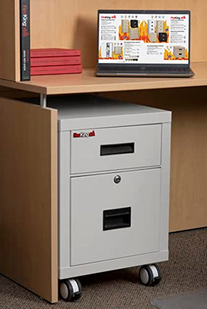 FireKing Mobile Pedestal 1-Hour Fire-Rated File Cabinet for Letter or Legal Files