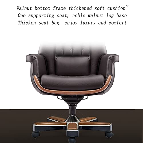 YIORYO Ergonomic Business Boss Chair, Adjustable Height Swivel Leather Executive Office Chair
