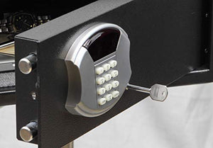 Honeywell Safes & Door Locks - 5105 Low Profile Steel Security Safe with Hotel-Style Digital Lock, 1.14-Cubic Feet, Black