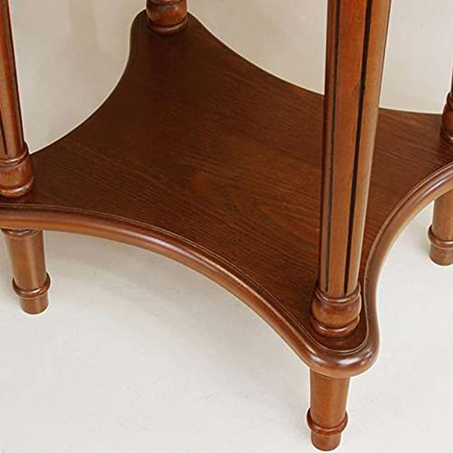 BinOxy Solid Wood 2-Tier Coffee Table with Drawer and Storage Shelf