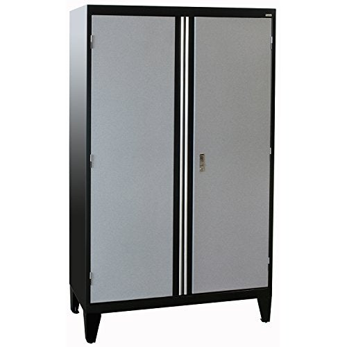 Sandusky Lee GF3F462472-M9L Modular System Jumbo Storage Cabinet, 46" Width x 24" Diameter x 79" Height, Black/Multi Granite