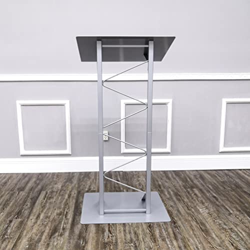 FixtureDisplays 25" Single Truss Podium - Silver Lectern Pulpit