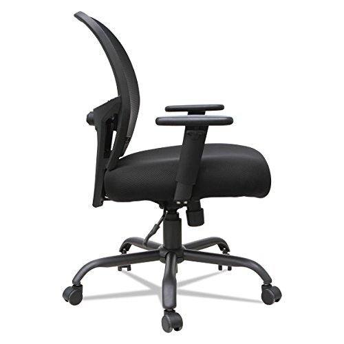 Alera ALEMX4517 Merix Series Mesh Big/Tall Mid-Back Swivel/Tilt Chair, Black