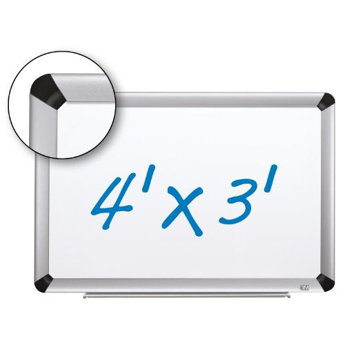 3M Porcelain Dry Erase Board, 48 x 36-Inches, Full Aluminum Frame