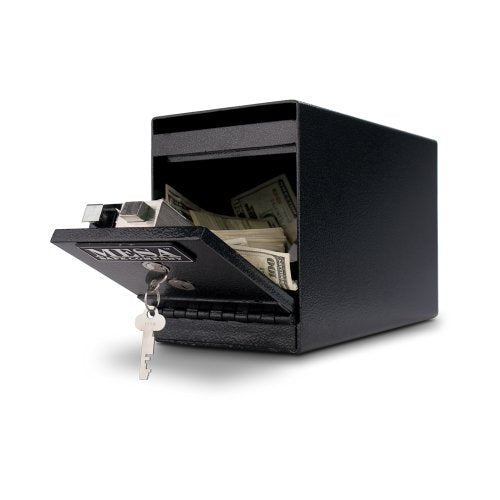 Mesa Safe Company Model MUC2K Undercounter Depository Safe with Dual Key Lock, Dark Gray