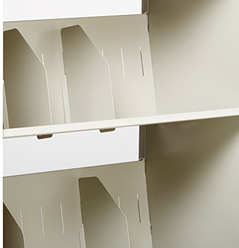 Buddy Products Four Tier Medical File Folder Cart, Steel, 16 x 50.375 x 26 Inches, Platinum (5429-32)