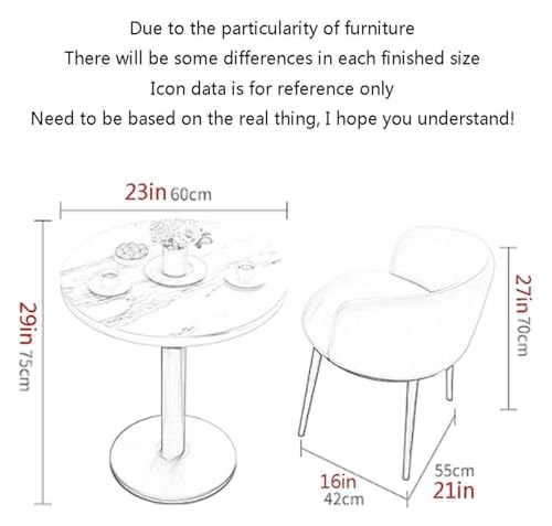 DioOnes Table Set with Office Table, Chair Set, and Round Dining Table - 1 Table 3 Chairs