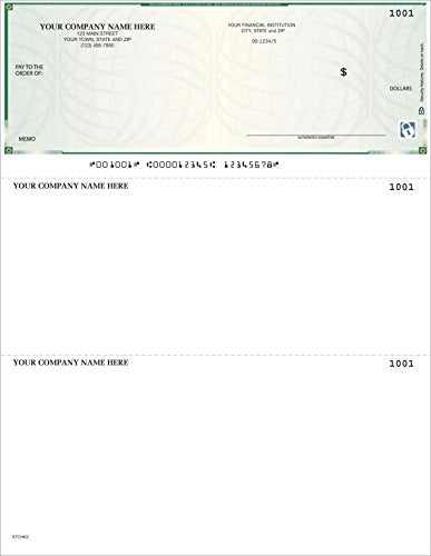 CheckSimple High Security Laser Business Checks - Compatible with QuickBooks & Quicken (3000 Qty) - Custom
