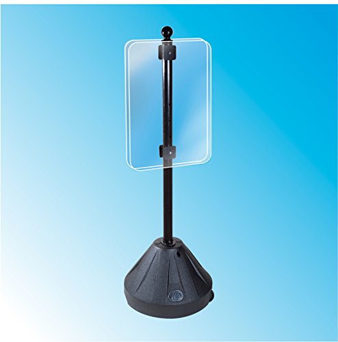 PP2 Tip'n Roll Portable Sign Pole - Black 48" - 2 Pack