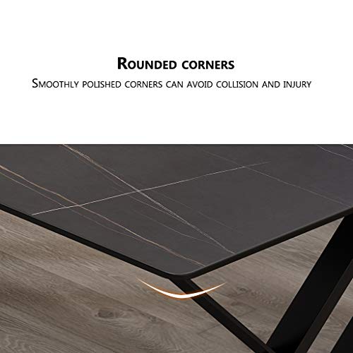 Modern Rock Office Workbench, Home Computer Desk Wear-Resistant, Writing Desk, High Temperature Resistant, Game Table, Suitable for Company Meetings, Home Decoration