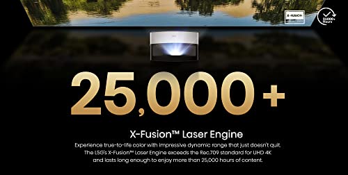 Hisense 120L5G-CINE120A 4K UHD Laser TV with Ultra Short Throw Projector, 120" ALR Screen, Android TV, HDR10, Dolby Atmos, Alexa, Google Assistant