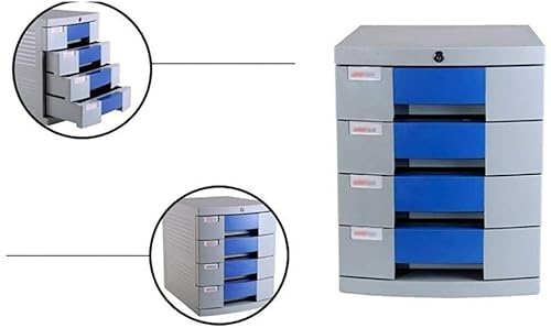 Flat File Cabinet 4-Layer Drawer Storage Organization with Lock/Blank Label