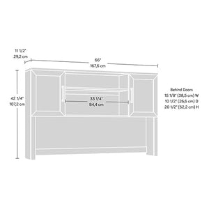 Sauder Tiffin Line Large Hutch in Raven Oak Finish