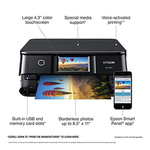 Epson Expression Photo XP-8700 Wireless All-in-One Printer with Built-in Scanner and Copier and 4.3" Color Touchscreen