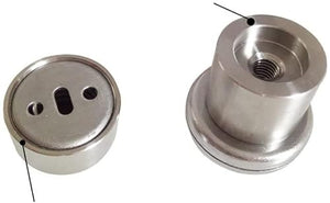 None Stainless Steel Magnetic Door Stopper - 2 Pieces Furniture Bathroom Hardware Silver