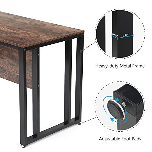 Tribesigns L-Shaped Computer Desk, 55 inch Large Executive Office Desk Business Furniture with 40 inch 2 Drawer Lateral Mobile File Cabinet Printer Stand, Letter Size for Home Office(Rustic)