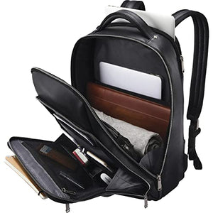 Samsonite Classic Leather Backpack, Black, One Size