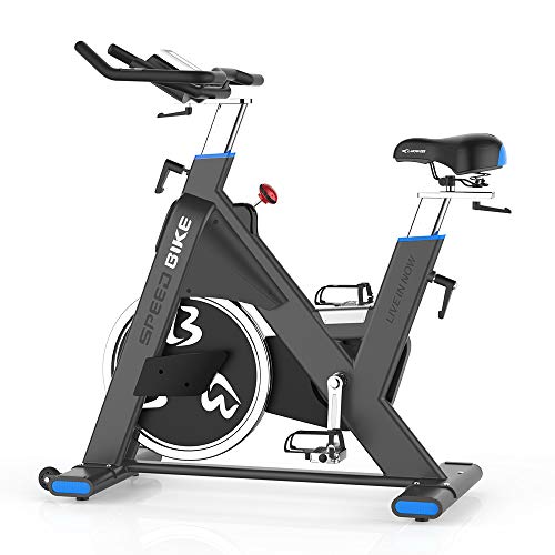 pooboo Pro Belt Drive Exercise Bike Stationary, Indoor Cycling Bike Trainer High Weight Capacity, Heavy Duty Flywheel with Commercial Standard by
