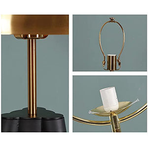 GaRcan Modern Industrial Standing Floor Lamp Black and Gold Tripod - Living Room and Bedroom Lighting