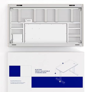 SanzIa Electric Standing Desk - Height Adjustable Computer Workstation with Drawer, Memory Presets, USB