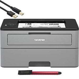 Brother Compact Monochrome Laser Printer, HL-L2350DW- Wireless Printing, Duplex Two-Sided Printing, Business Office Bundle, Amazon Dash Replenishment Ready, BROAGE 64GB USB PEN + 6Ft USB Printer Cable